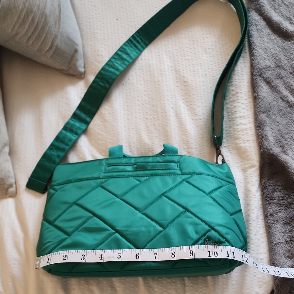 Lug Teal Quilted Shoulder Bag
